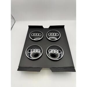 61mm Audi Floating Center Caps Self Leveling Wheel Hub Caps A3 A4 A5 A6 Q5 Set 4